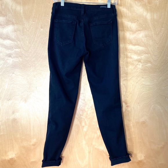 Lulus Cropped Black Glitter Multi Striped Jeans - Picture 7 of 9